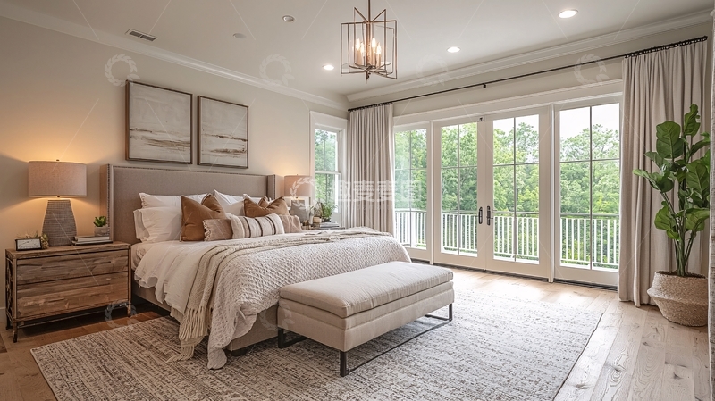 高清大图下载【趣麦麦图】现代简约卧室93