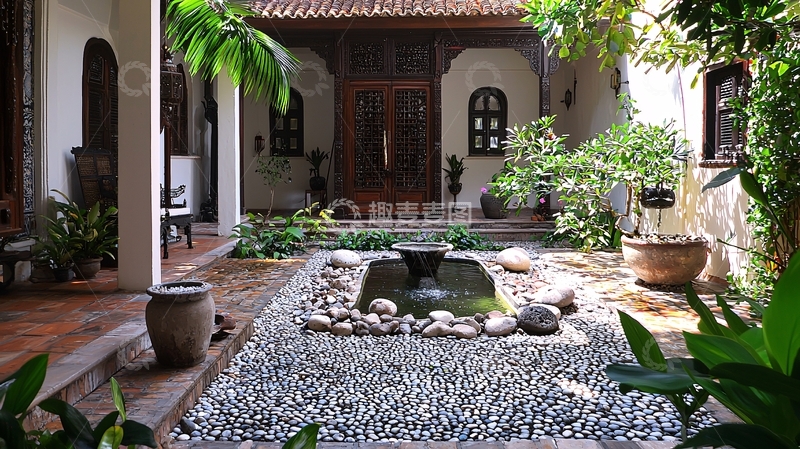 高清大图下载【趣麦麦图】庭院别墅入口