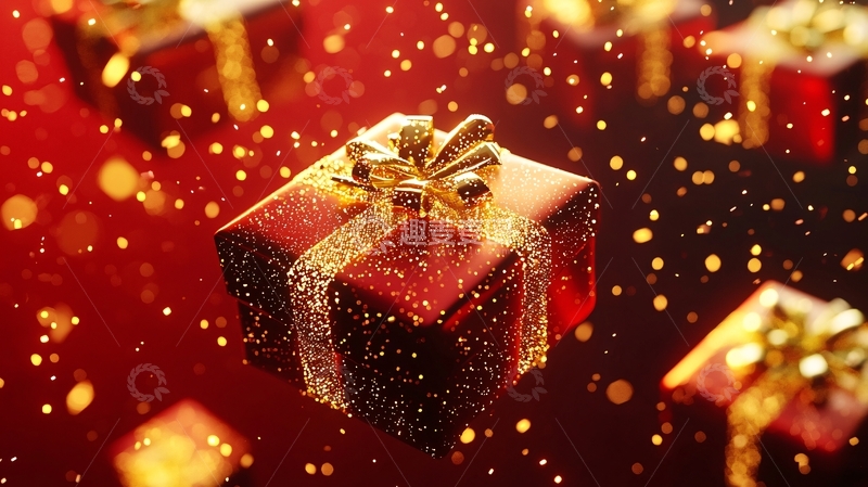 高清大图下载【趣麦麦图】红色礼物盒