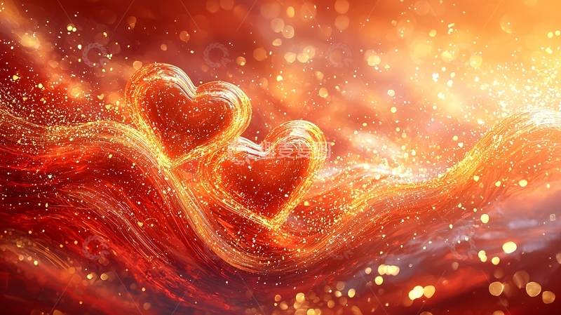 高清大图下载【趣麦麦图】闪耀的爱心