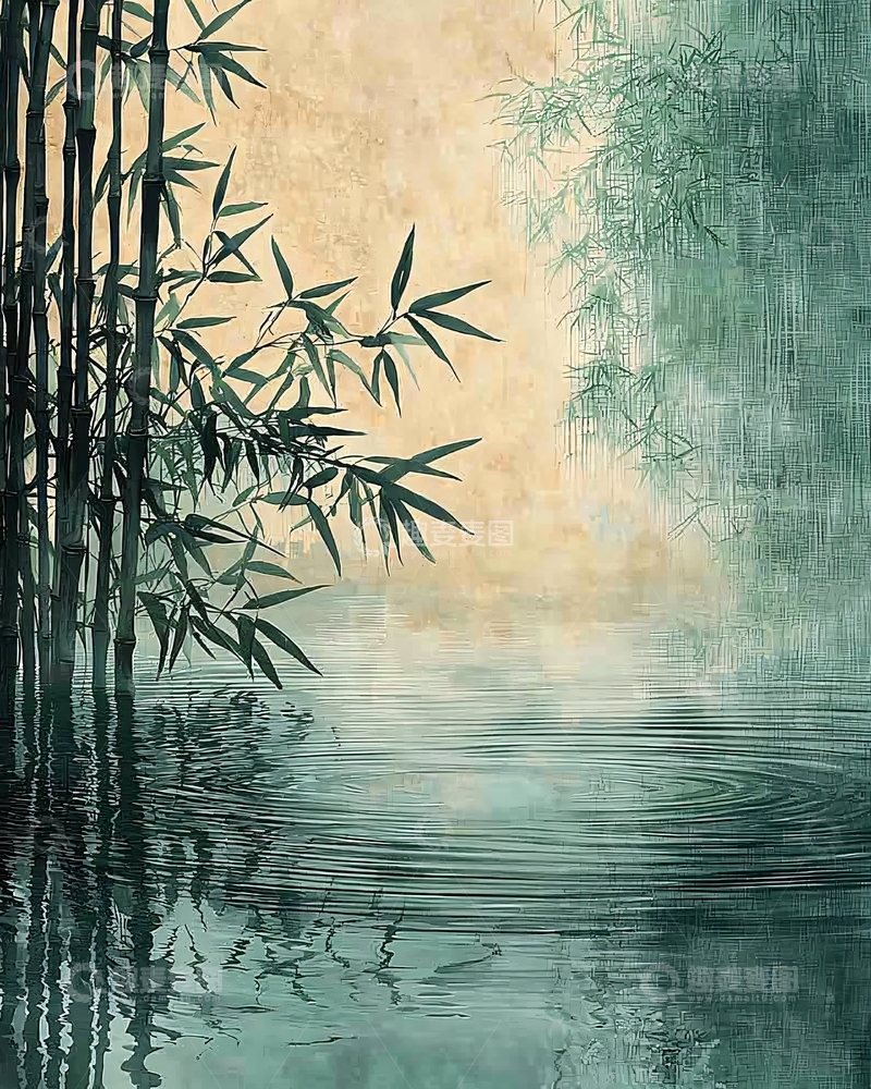 高清大图下载【趣麦麦图】水墨竹林