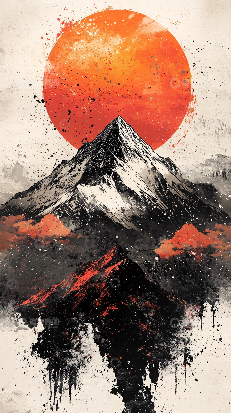 高清大图下载【趣麦麦图】红色日出