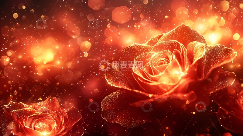 高清大图下载【趣麦麦图】闪耀红玫瑰