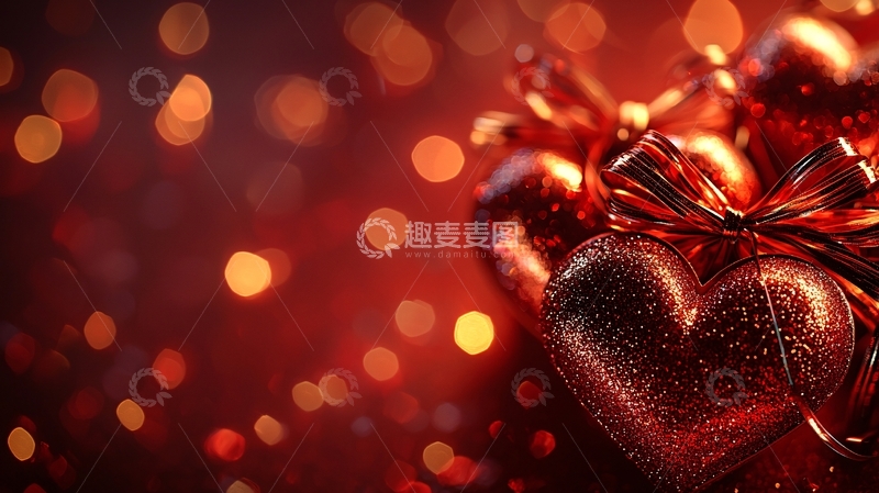 高清大图下载【趣麦麦图】红色爱心装饰