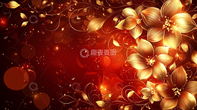 高清大图下载【趣麦麦图】金色花朵