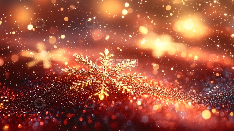 高清大图下载【趣麦麦图】金色雪花