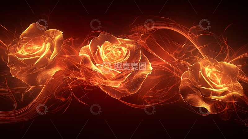 高清大图下载【趣麦麦图】火焰玫瑰