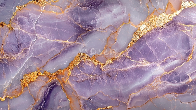高清大图下载【趣麦麦图】淡紫色纹理金色点缀