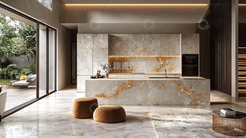 高清大图下载【趣麦麦图】现代豪华厨房室内设计