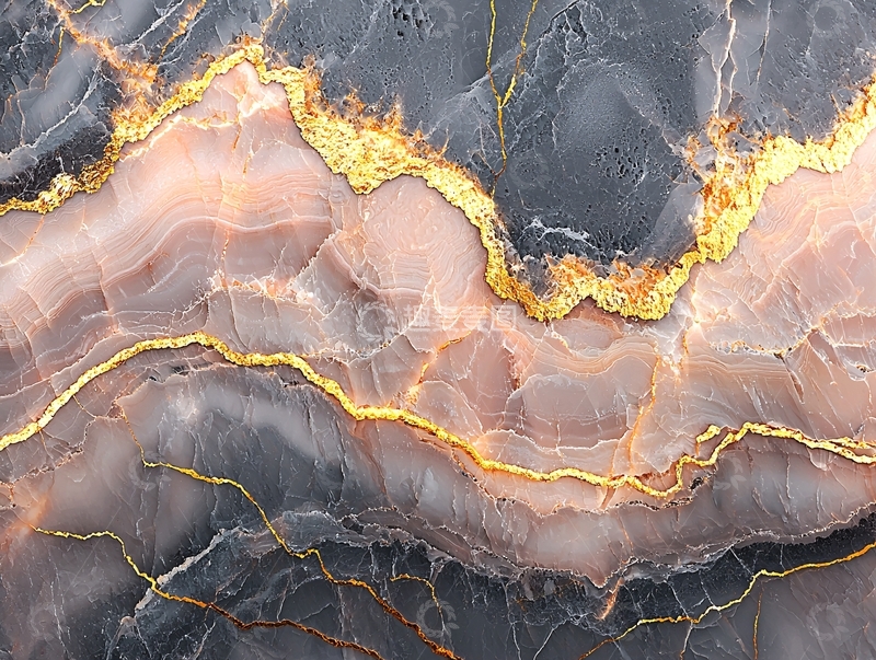 高清大图下载【趣麦麦图】灰色大理石纹理金色线条