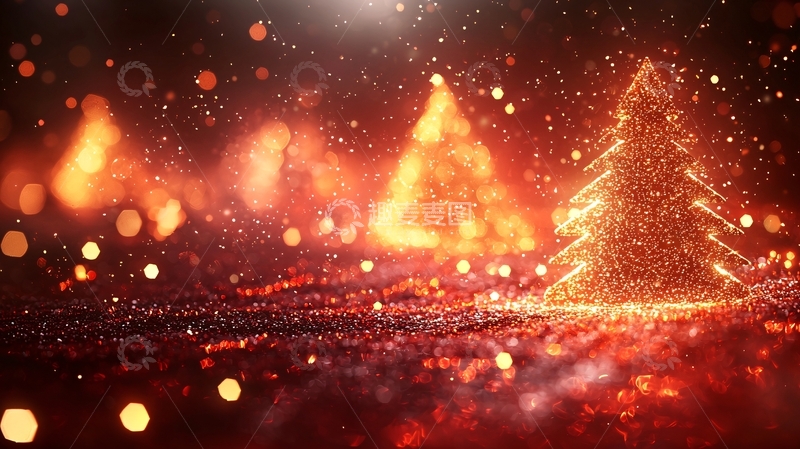 高清大图下载【趣麦麦图】光影圣诞树