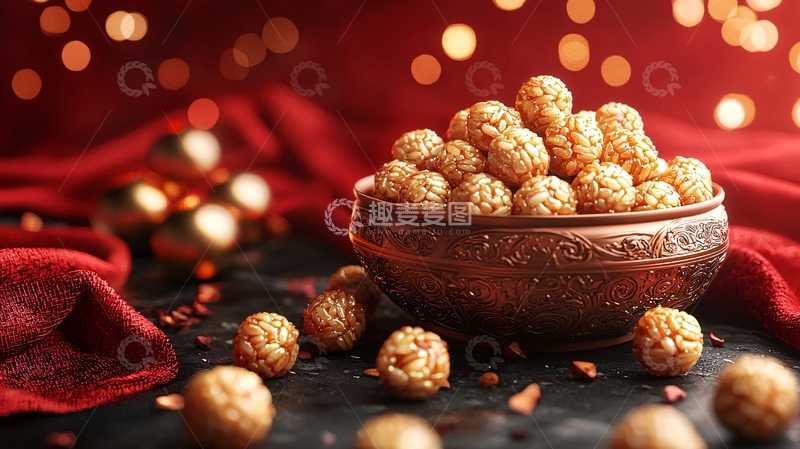 高清大图下载【趣麦麦图】金色爆米花