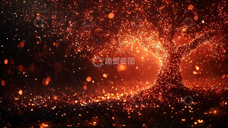 高清大图下载【趣麦麦图】火焰树