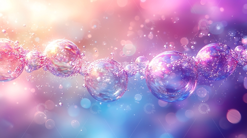 高清大图下载【趣麦麦图】梦幻彩色泡泡链