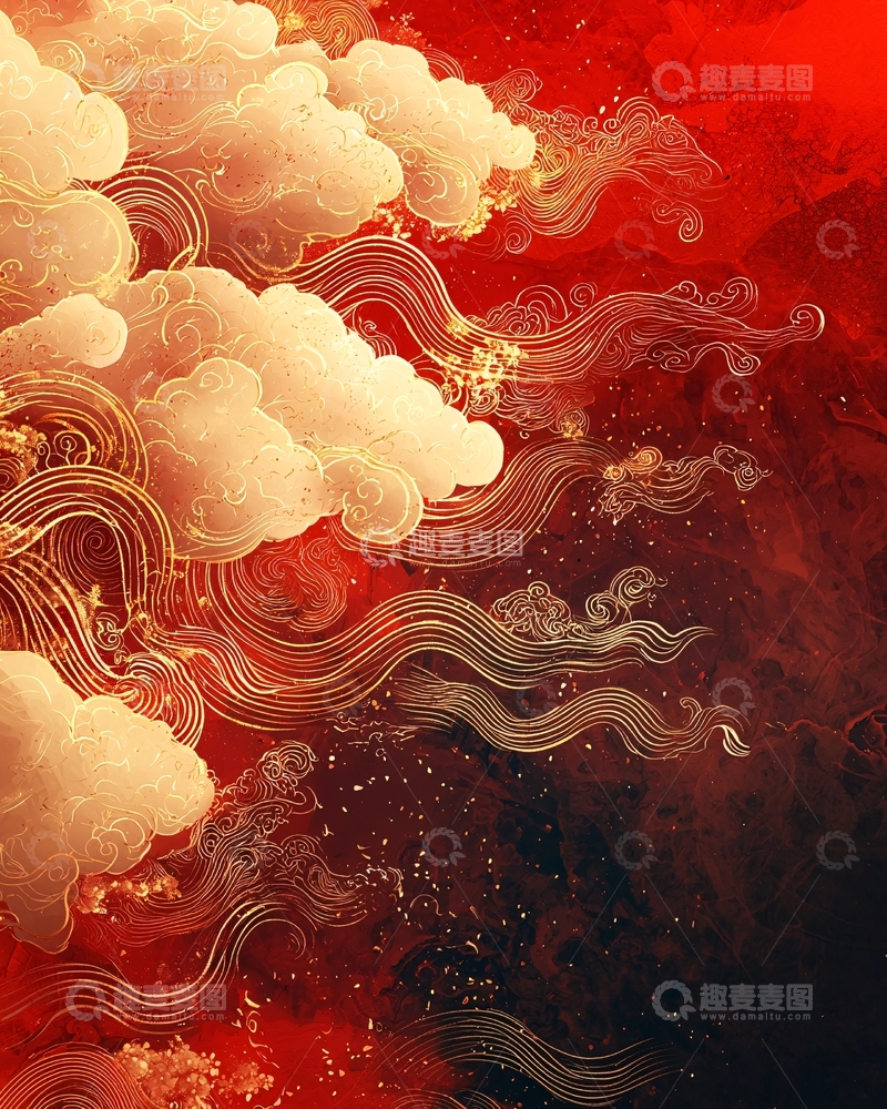 高清大图下载【趣麦麦图】祥云纹理