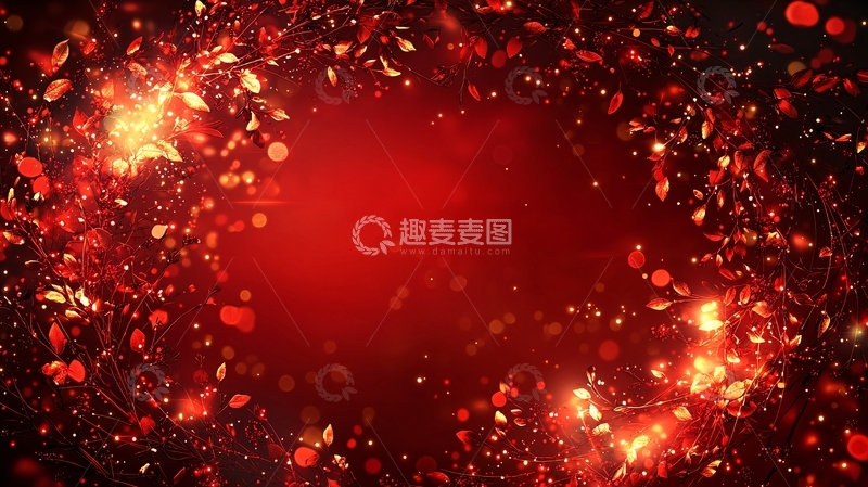 高清大图下载【趣麦麦图】红色背景