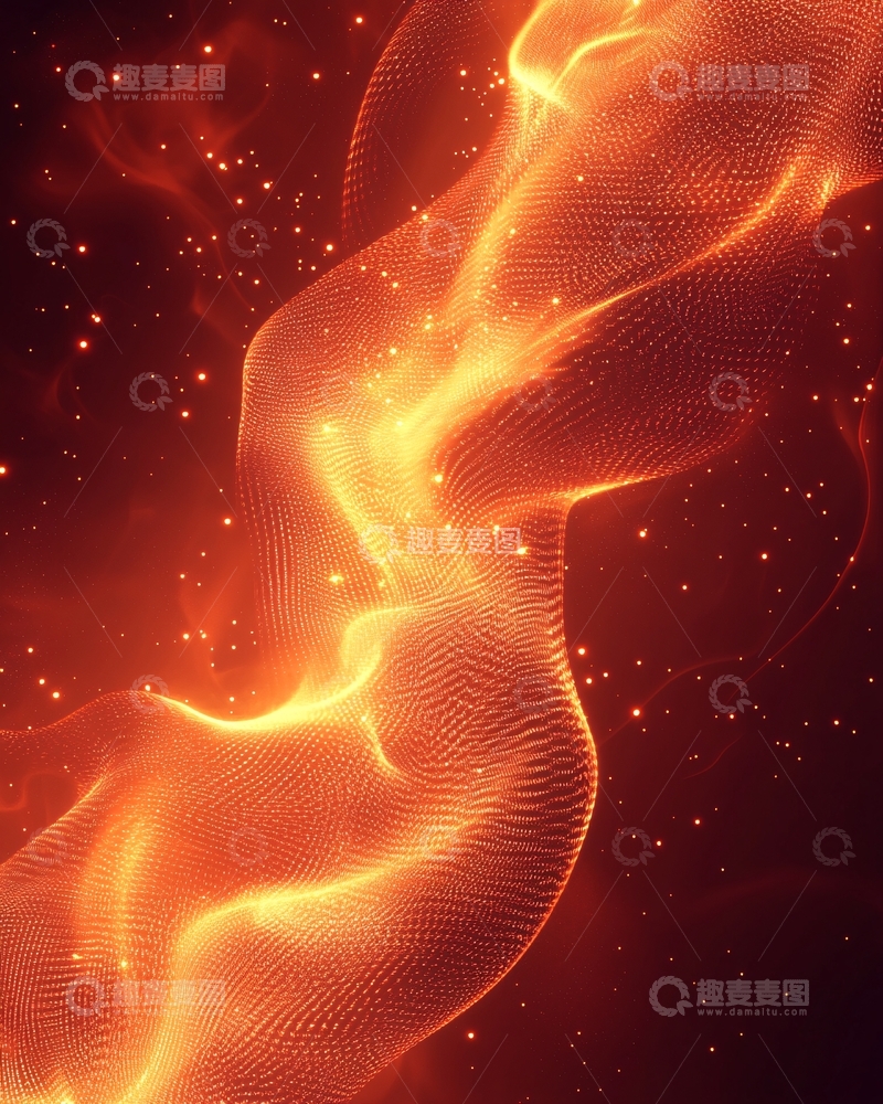 高清大图下载【趣麦麦图】火焰般的流动线条