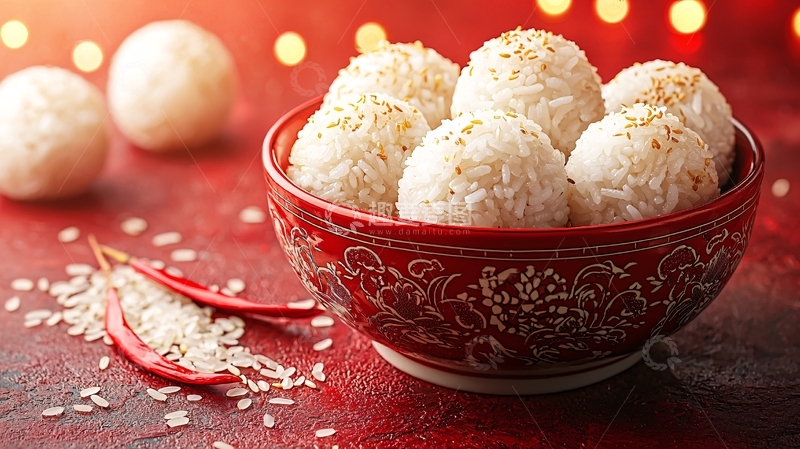 高清大图下载【趣麦麦图】椰蓉糯米球