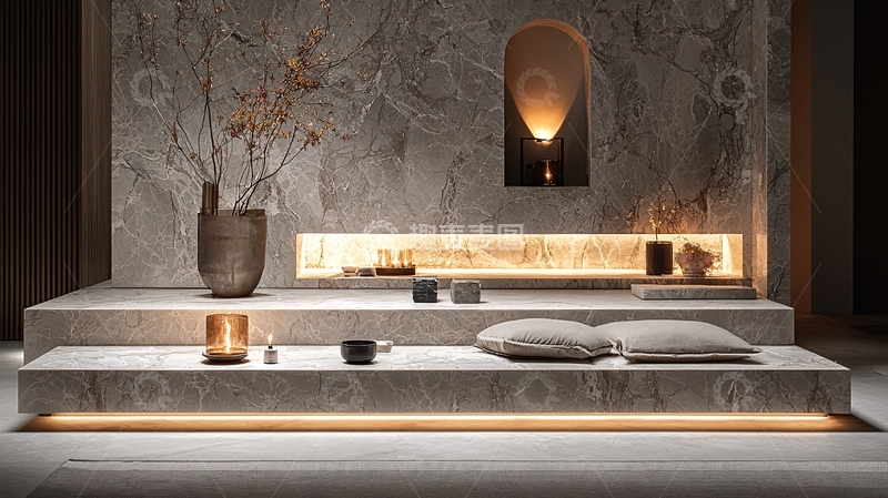 高清大图下载【趣麦麦图】极简灰色大理石背景墙