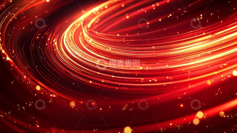 高清大图下载【趣麦麦图】旋转的红色光线