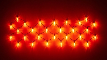 红色网格状小彩灯