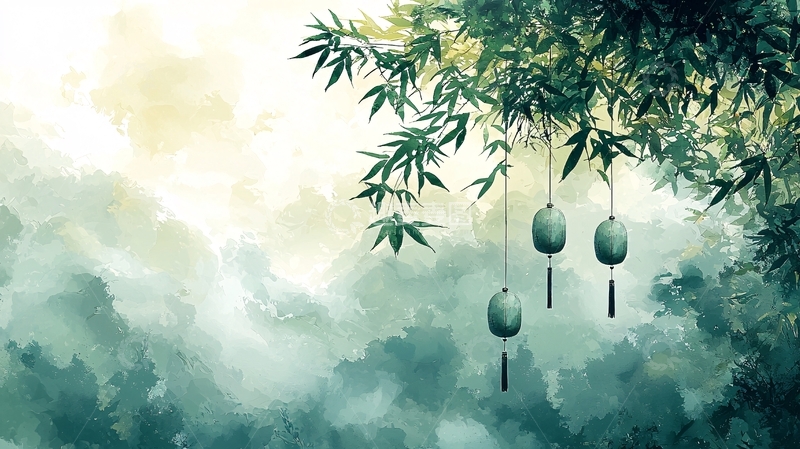 高清大图下载【趣麦麦图】水墨画竹林