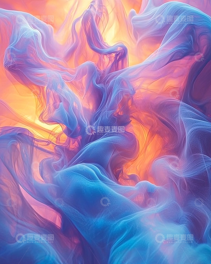高清大图下载【趣麦麦图】抽象烟雾彩色