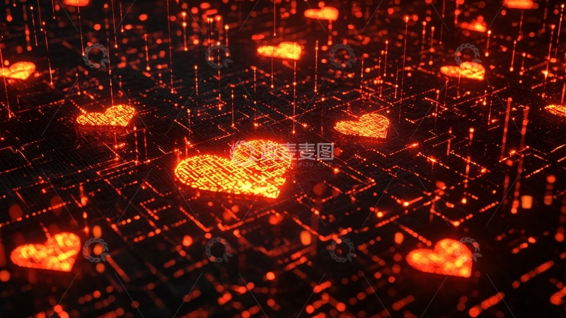 高清大图下载【趣麦麦图】数字爱心1