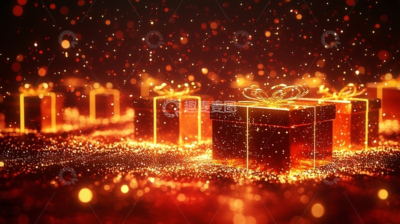 高清大图下载【趣麦麦图】火焰礼盒