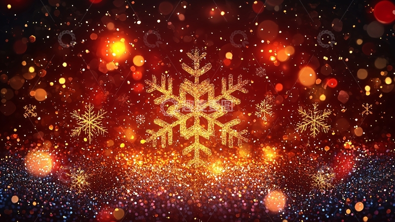 高清大图下载【趣麦麦图】金色雪花