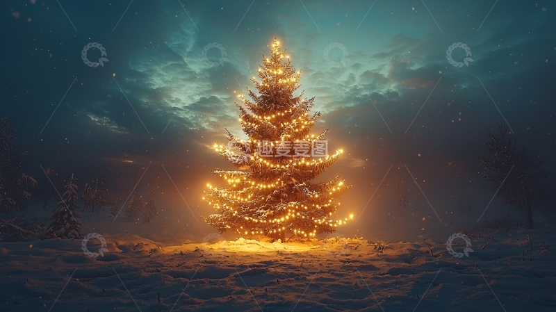 高清大图下载【趣麦麦图】梦幻圣诞树8