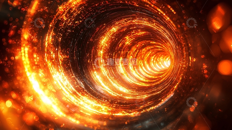 高清大图下载【趣麦麦图】火焰漩涡隧道