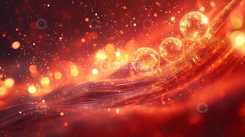 高清大图下载【趣麦麦图】火红色能量球体