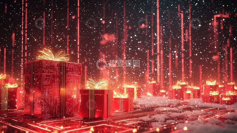 高清大图下载【趣麦麦图】红色礼物