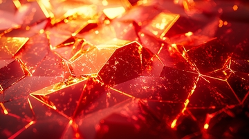 燃烧的红色晶体碎片