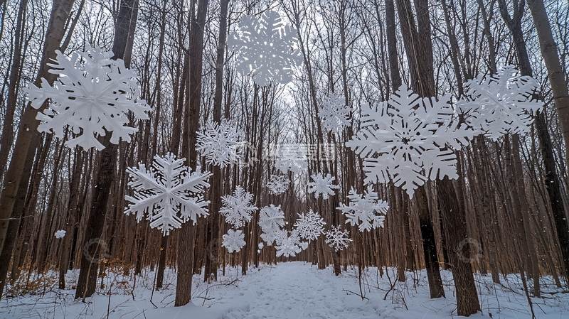 高清大图下载【趣麦麦图】森林雪景