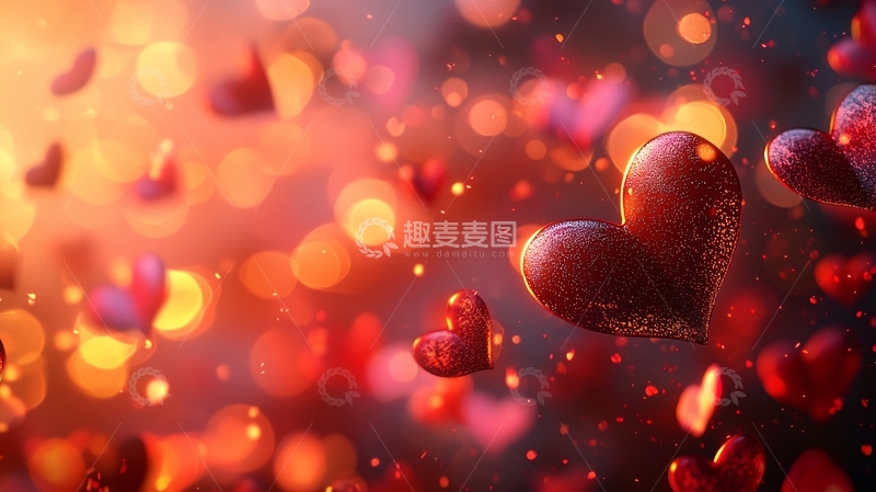 高清大图下载【趣麦麦图】浪漫爱心背景