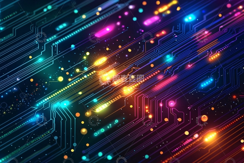 高清大图下载【趣麦麦图】炫彩电路板