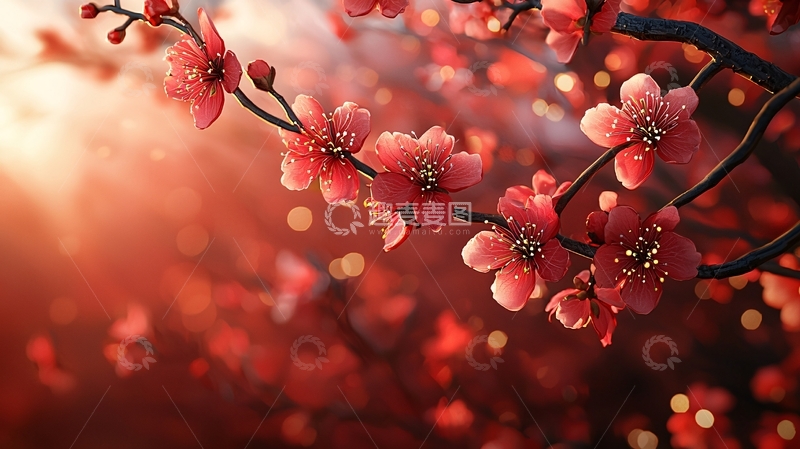 高清大图下载【趣麦麦图】红粉佳人枝头绽放