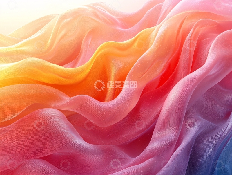 高清大图下载【趣麦麦图】彩色丝绸布料