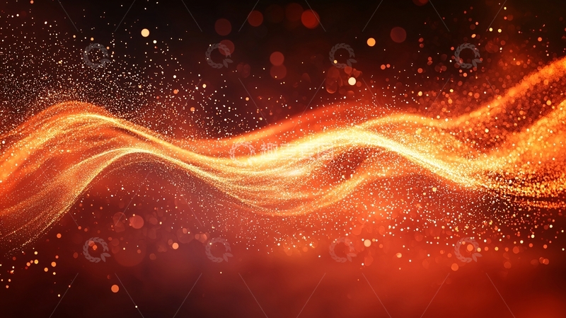 高清大图下载【趣麦麦图】流动的金色火焰