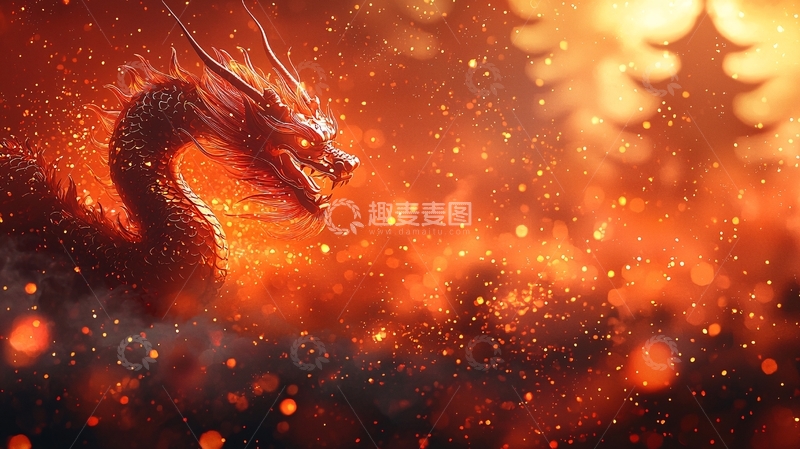 高清大图下载【趣麦麦图】火焰巨龙