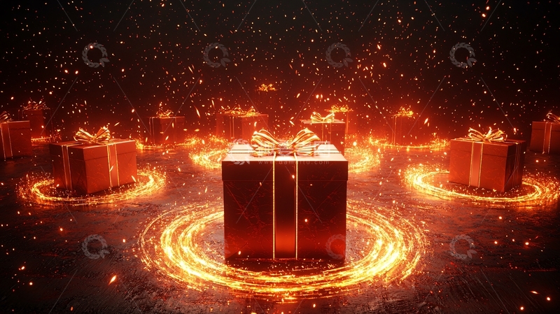 高清大图下载【趣麦麦图】火焰环绕的礼物