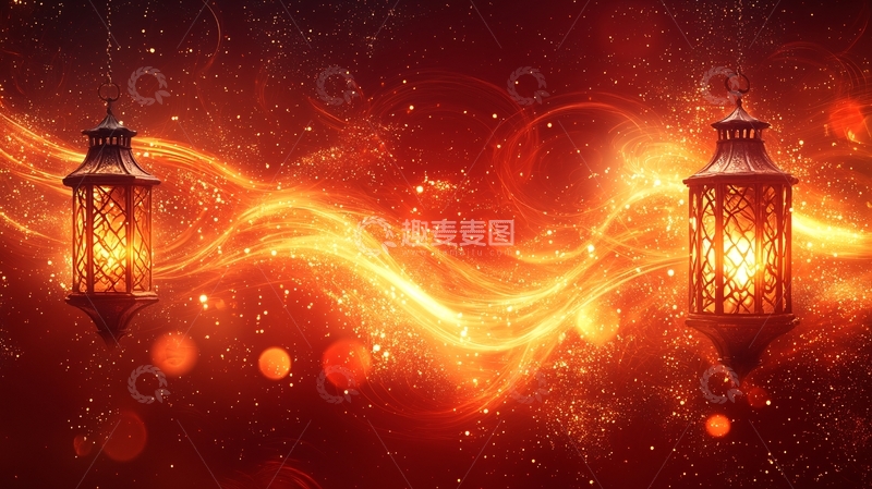 高清大图下载【趣麦麦图】火焰般能量的灯笼