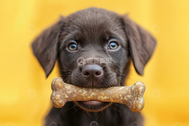 高清大图下载【趣麦麦图】巧克力拉布拉多幼犬