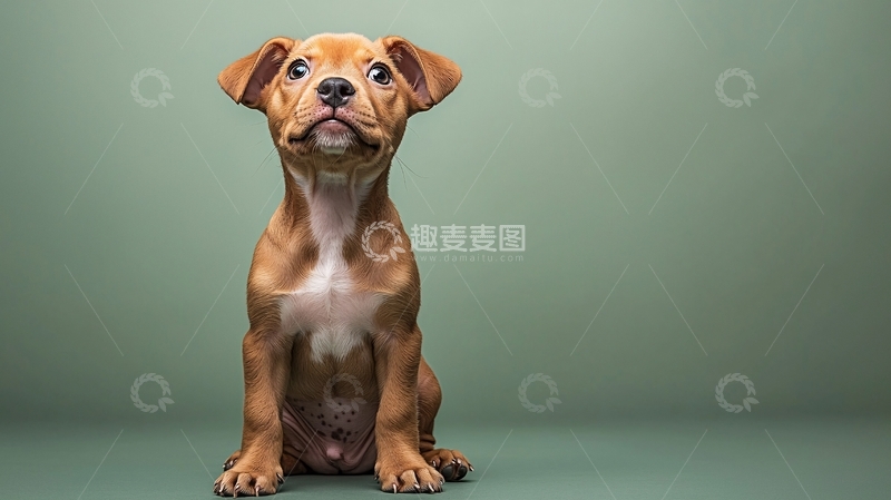 高清大图下载【趣麦麦图】-棕色小狗