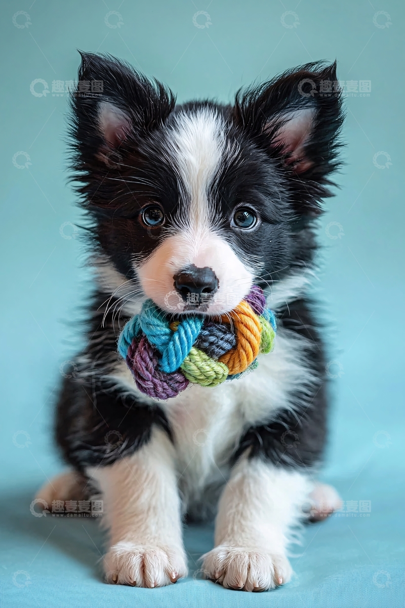 高清大图下载【趣麦麦图】可爱边境牧羊犬小狗