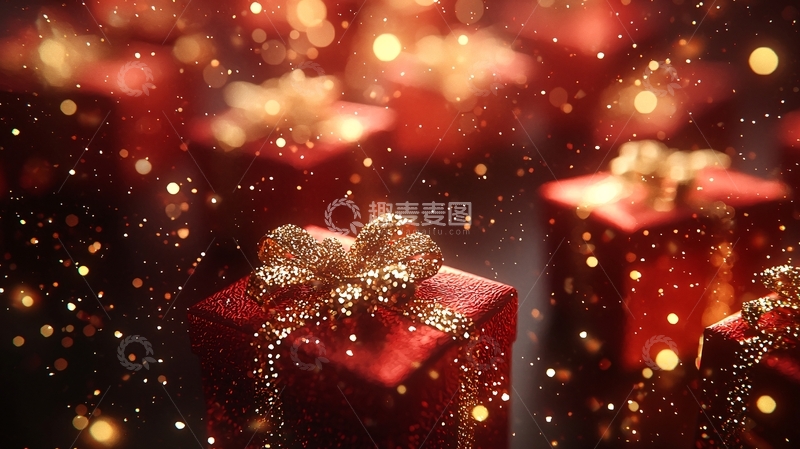 高清大图下载【趣麦麦图】红色礼盒