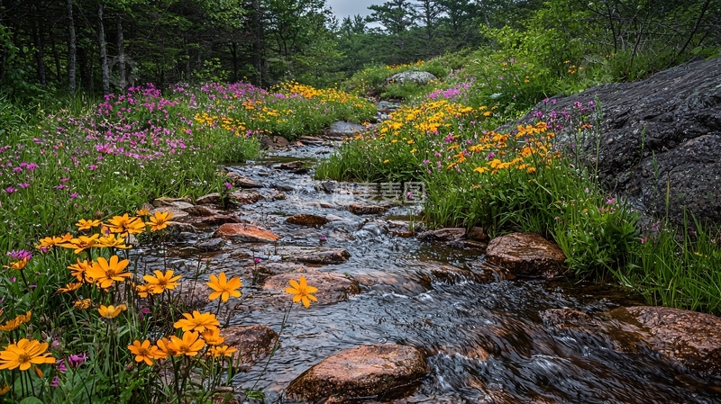 高清大图下载【趣麦麦图】溪流