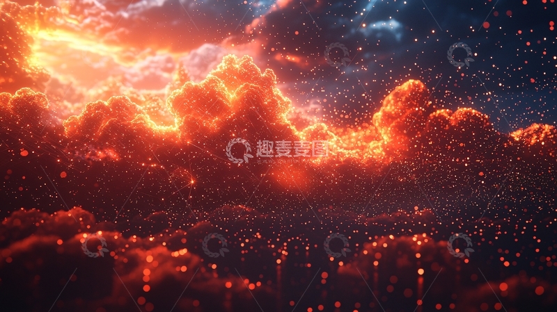 高清大图下载【趣麦麦图】燃烧的火焰云彩